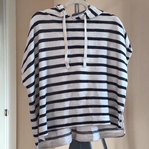 Loft Lou & Grey Striped Terry Poncho Hoodie